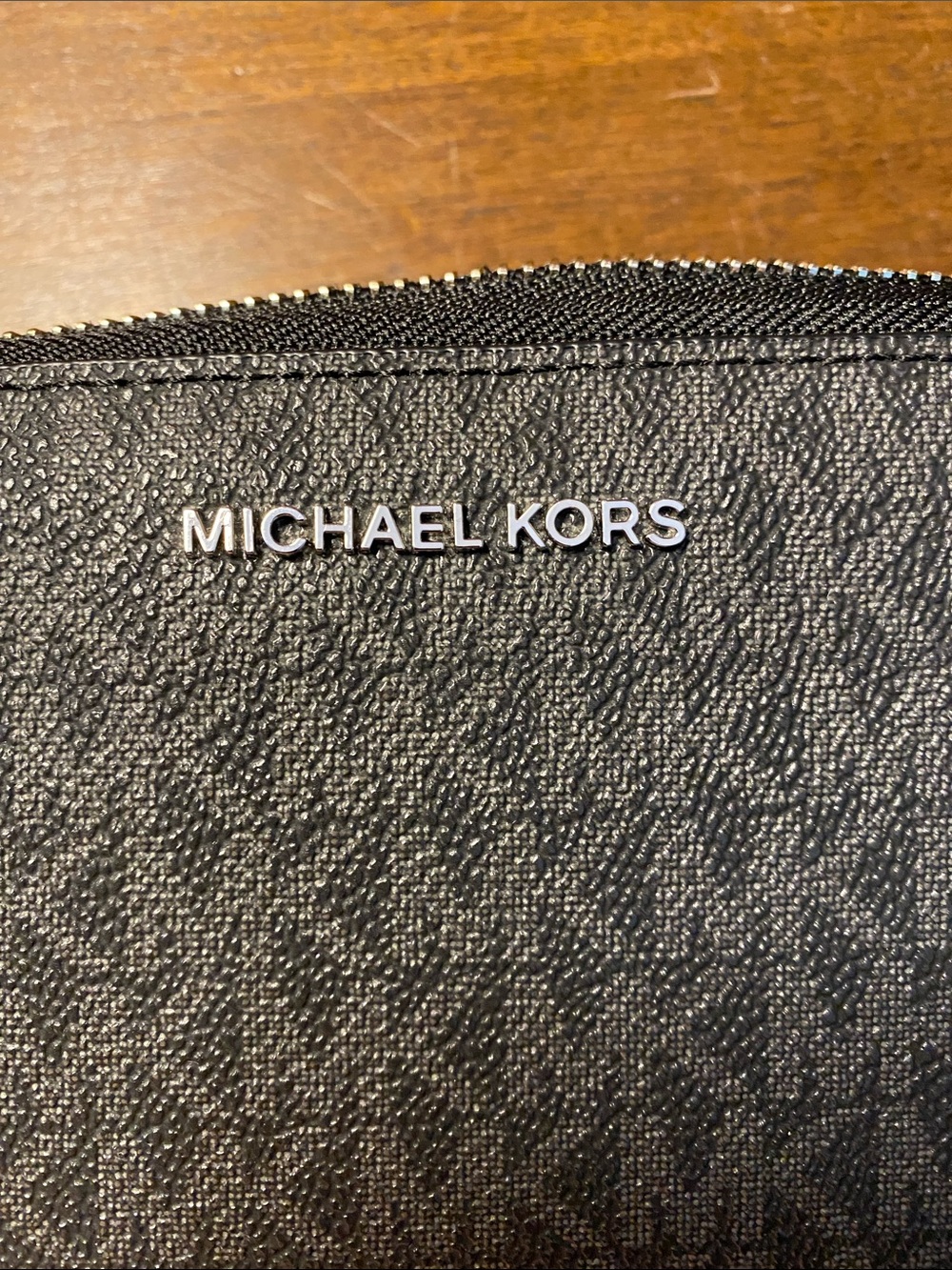 Michael Kors Black Jet Set Zip Wallet with Silver Hardware - Picture 5 of 9